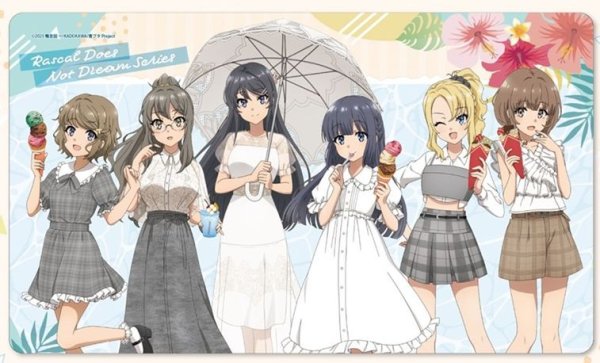 画像1: 【予約：8月11日(火)20時まで】ホビーストック　『青春ブタ野郎シリーズ』　描き下ろしラバーマット バカンス ver (1)