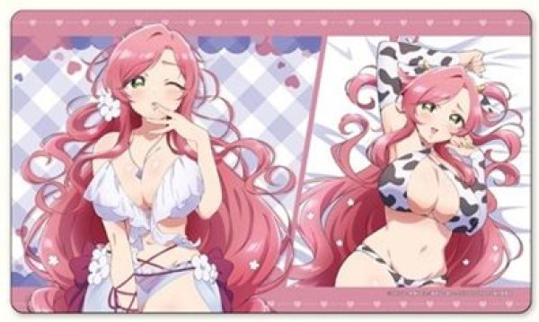 画像1: 【予約：8月18日(火)20時まで】ホビーストック　『君のことが大大大大大好きな100人の彼女』　 描き下ろしラバーマット 花園羽々里 (1)