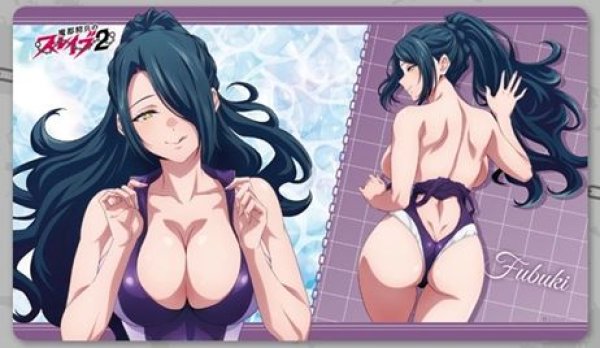 画像1: 【予約：9月2日(水)20時まで】ホビーストック　魔都精兵のスレイブ２　描き下ろしラバーマット 東風舞希 競泳水着 ver. (1)
