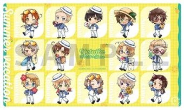 画像1: 【予約：9月9日(水)20時まで】Parflette-パルフレット-／(株)キース　ヘタリア World★Stars　ラバーマット（サマーバケーション） (1)