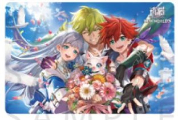 画像1: 【予約：9月13日(日)20時まで】ムービック / ステラノーツ　白猫プロジェクト NEW WORLD'S　ラバーマット 12周年KV1  (1)