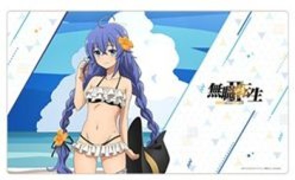 画像1: 【予約：9月22日(火)20時まで】カーテン魂／(株)キース　無職転生II 〜異世界行ったら本気だす〜　描き下ろしラバーマット（ロキシー／水着）【再販】 (1)