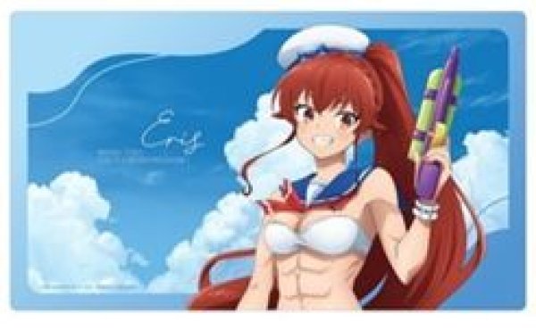 画像1: 【予約：9月22日(火)20時まで】カーテン魂／(株)キース　無職転生II 〜異世界行ったら本気だす〜　描き下ろしラバーマット（エリス／マリンセーラー水着）【再販】 (1)