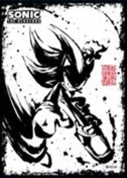 画像1: 【予約：10月7日(水)20時まで】エンスカイ　ソニック・ザ・ヘッジホッグ　キャラクタースリーブ　『墨絵 超音速針鼠』シャドウ(EN-1687） (1)