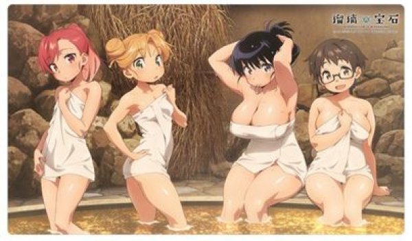 画像1: 【予約：10月11日(日)20時まで】カーテン魂／(株)キース　瑠璃の宝石　描き下ろしラバーマット（温泉） (1)