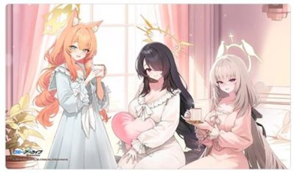 画像1: 【予約：10月24日(土)20時まで】カーテン魂／(株)キース　ブルーアーカイブ　描き下ろしラバーマット（シスターフッド／ルームウェア） (1)