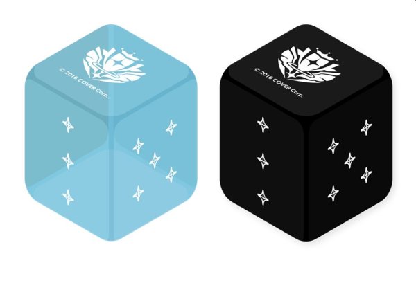 画像1: 【予約：7月8日(火)20時まで】hololive OFFICIAL CARD GAME オフィシャルサイコロ 『Light Blue＆Black（2個セット）』【再版】 (1)